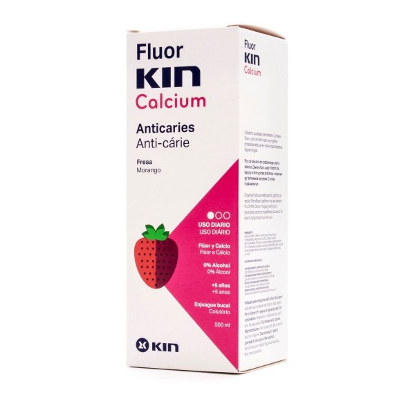 Fluorkin Calcium Enjuague Fresa 500ml