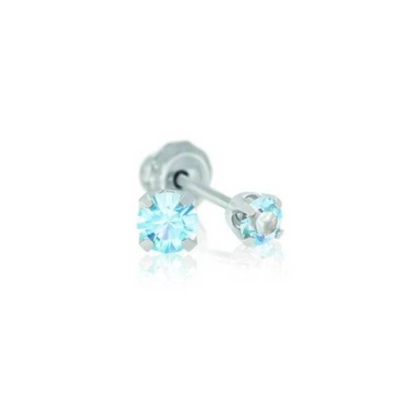 Inverness Pendiente Acero Inoxidable 173c Solitario Azul 3 mm