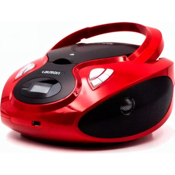 Lauson cp739 rojo / reproductor radio cd con altavoces incorporados